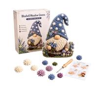 Gnomo - Kit de arte de poke de tela 3D, libro de cuentos, gnomo, amigos, agujas, sin coser, hecho a mano, proyecto de arte de tela, creativo invierno y Navidad, decoración del hogar para adultos y