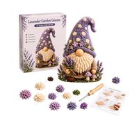 Gnomo - Kit de arte de tela 3D, libro de cuentos, gnomo, amigos, agujas, sin coser, hecho a mano, proyecto de arte de tela, creativo invierno y Navidad, decoración del hogar para adultos y