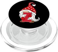 Gnomo rojo de San Valentín sosteniendo la letra Z lindo gráfico monograma PopSockets PopGrip para MagSafe