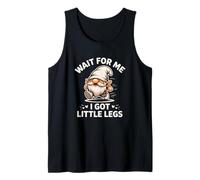 Gnomo Wait For Me I Got Little Legs Humor Funny Running Joke Camiseta sin Mangas