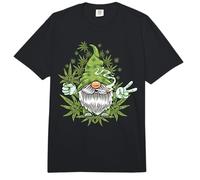 Gnomo Weed Paz Signo Cannabis Marihuana Fumador Pot Hoja 420 Comfort Colors Adult Heavyweight T-Shirt