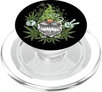 Gnomo Weed Paz Signo Cannabis Marihuana Fumador Pot Hoja 420 PopSockets PopGrip para MagSafe