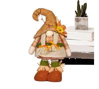 Gnomos con patas extensibles, gnomo de otoño de pie | Gnomos de pie de Acción de Gracias,Gnomo retráctil de patas de primavera, peluche de gnomos del Día de Acción de Gracias, divertido juguete de pel