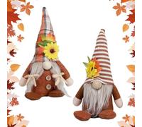 Gnomos de Acción de Gracias, decoración de otoño con hojas de arce sin rostro, hojas de arce gnomos, para interior de chimenea, bandeja de suelo de oficina