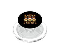 Gnomos de árbol Divertidos sosteniendo Calabaza Feliz Halloween Hola otoño PopSockets PopGrip para MagSafe