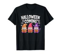 Gnomos de Halloween Truco o Trato Lindo Espeluznante Retro Camiseta