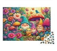 Gnomos de Jardín Fantasía_2 Puzzle 1000 Piezas De Cartón Grueso Juego De Rompecabezas En Paquete Anti Estrés Adultos para Juegos De Mesa En Pareja como Regalo Original 70x50cm/1000pcs