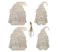 Gnomos de madera de Navidad - 10 letreros de madera para mesa de gnomos de niño y niña, rodajas de madera pintables para manualidades, decoración de manualidades para niños, adultos, hogar, fiesta,