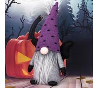Gnomos de peluche de murciélago y vaca de Halloween para cuerno, tela suave no tejida, acento decorativo para Halloween para fiestas, hogar, oficinas y bandejas escalonadas