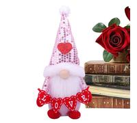 Gnomos de San Valentín - Muñeca navideña de decoración de temporada | Muñeca enana romántica para dormitorio, sala de estar, estudio, estantería, vitrina, mesita de noche, mesita de noche, restaurante