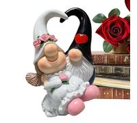 Gnomos del Día de San Valentín - Pequeñas Figuras coleccionables de Resina, Escultura enana y Blanca | Encantadora decoración del hogar para Dormitorio, Estante, Mesa, Estudio, guardería, mesita