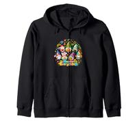 Gnomos Felices para Todo el año Cada día Festivo Gnomos Todo Sudadera con Capucha