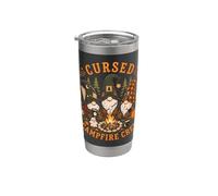 Gnomos Halloween Camping Fogata Otoño Spooky Vaso térmico de acero inoxidable de doble pared