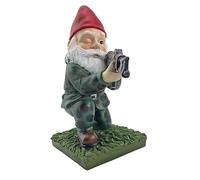 Gnomos militares de resina para jardín, pintados a mano, divertidas estatuas de enanos del ejército para decoración de césped, patio y patio al aire libre