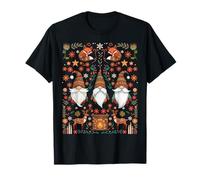 Gnomos Nordic Hygge Arte Popular Escandinavo Navidad Camiseta