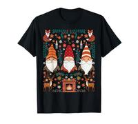 Gnomos nórdico Hygge Arte Popular Navidad escandinava Camiseta