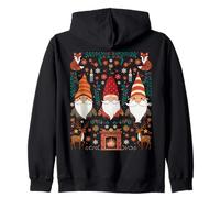 Gnomos nórdico Hygge Arte Popular Navidad escandinava Sudadera con Capucha