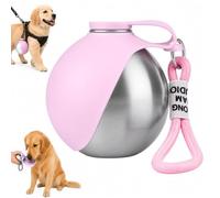 Gnovldg 285ml Acero Inoxidable Botella Agua Perro, Botella Agua para Perros | Bebedero Portatil Perro con Cuenco de Silicona Plegable, Dog Water Bottle para Senderismo, Aire Libre, Caminatas