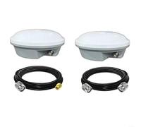 GNSS AG35 - Antena de medición para GPS L1/L2/L5, Galileo, GLONASS, Beidou, IP67 impermeable, rosca 5/8-11, conector SMA/TNC para agricultura y topografía, color blanco (antena + TNC-TNC)