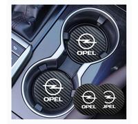 GNTHERF 2 Piezas Coche Posavasos, para Opel Astra H G J Insignia Mokka Zafira Corsa k Portavasos Alfombrilla Antideslizante Durable Impermeable Car Interiores Accesorios