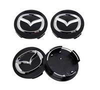 GNTHERF 4 pcs Tapas Centrales Cubos de Automóviles,para Mazda CX-5 2012-2023 2024 56mm AntióXido Llanta Rueda Cubre Embellecedor Insignia,A