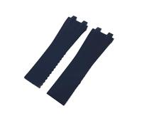 GNUFOPI Correa de Reloj de Goma de Silicona de 26 mm y 20 mm Compatible con Ulysse Nardin Correa Impermeable en Negro, Azul y marrón, Herramientas de muñeca con Hebilla Plegable de Acero(Blue Without