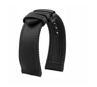 GNUFOPI Correa de Reloj de Nailon Suave for Hombre, Compatible con Casio PROTREK Mountaineering Watchband PRG-600/PRG-650 PRW-6600/PRW-6800, de 24 mm, Pulsera de Goma(Black Black B)