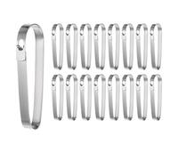 GNURBDILFO 16 clips de señal de bienes raíces para carteles de jinete, clips colgantes de acero inoxidable, clips de señal de bienes raíces