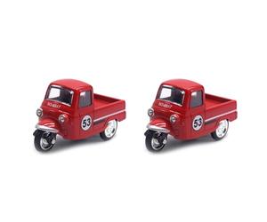 GNURBDILFO 2 adornos de triciclo vintage para coche, modelo de coche, adorno de escritorio para coche, estatua A