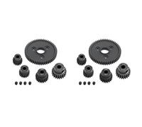 GNURBDILFO 2 engranajes de metal 54T 0.8 32P 3956 con 16T 18T 20T 21T Gear Set para 1/10 Slash Stampede Summit E-
