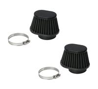 GNURBDILFO 2 filtros de aire universales redondos cónicos para automóvil o motocicleta, 51 mm, filtro de admisión de 5 cm, color negro