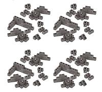 GNURBDILFO 240 paquetes de bloques de ceniza a escala 1/12, mini ladrillos de hormigón en miniatura, accesorios para casa de muñecas