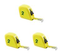 GNURBDILFO 3 cintas métricas amarillas de 2 m con cápsulas de metal