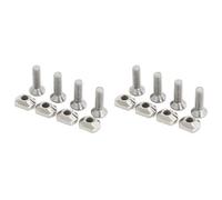 GNURBDILFO 8 Tuercas en T de Latón para Montaje de Hidroala M6 para Surfear en Todas Las Pistas de Hidroala, Accesorios de Surf Al Aire Libre, Color Plateado