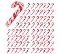 GNURBDILFO Bastón de caramelo de Navidad hecho a mano, 600 unidades, color rojo y blanco, para decoración del hogar, 3,2 x 1 cm