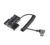 GNURBDILFO BateríA Ficticia D-Tap una Cable en Espiral NP-F550 de Doble Cara Accesorio Acoplador de CC para Monitor/Luz/MicróFono/Receptor Transmisor