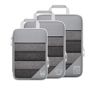 GNURBDILFO Bolsas PortáTiles de 3 Uds., Juego de Bolsas de Almacenamiento Comprimibles de Viaje, Organizador de Equipaje Visual de, Gris