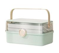 GNURBDILFO Caja Almacenamiento CosméTicos Caja Almacenamiento Escritorio PláStico Gran Capacidad Caja Almacenamiento Adicional LáPiz Labial una Prueba Polvo con Tapa, Verde