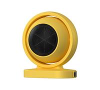 GNURBDILFO Calentador de Ventilador EléCtrico PortáTil para el Hogar, Escritorio, Oficina, Sala de Estar, Dormitorio, PTC, Calentamiento RáPido de CeráMica, Enchufe Europeo, Amarillo