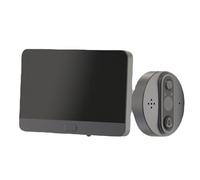 GNURBDILFO Cámara de Mirilla con Timbre y WiFi Smart Life Tuya 1080P de 3 MP, Batería de 5000 MAh, Detector de Movimiento PIR, Visor Digital IR