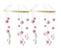 GNURBDILFO Campanilla de viento con forma de bola de piel nórdica, campanilla de viento, para habitación de bebé, habitación de los niños, tienda de ropa infantil, decoración C