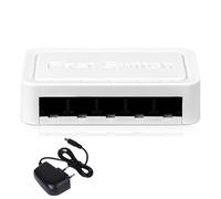 GNURBDILFO Conmutador de Red Mini Gigabit de 1000Mbps Conmutador Ethernet de 5 Puertos Divisor de Internet Plug y Play Hub RJ45 Enchufe Europeo