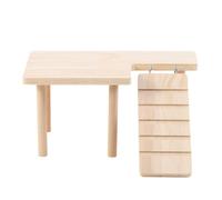 GNURBDILFO Escalera de madera para hámster, plataforma de salto, parque infantil, juguete para escalar hámster, juguete pequeño para mascotas