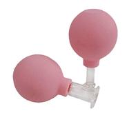 GNURBDILFO Juego de Ventosas de VacíO de 2 Uds, Juego de Ventosas de Goma con Cabeza de Vidrio, Masaje AnticelulíTico, Terapia China, Juego de Ventosas Faciales