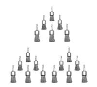 GNURBDILFO Paquete de 18 ruedas de cepillo de alambre para taladro de 1 pulgada, cepillos de alambre de extremo prensado hexagonal de 1/4 pulgadas para pintura y espacios pequeños