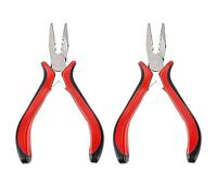 GNURBDILFO Paquete de 2 45 herramientas de crimpado de cuentas de acero para hacer joyas, color rojo