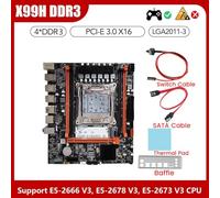 GNURBDILFO Placa Base de Escritorio X99H+Almohadilla TéRmica LGA2011-V3 B85 Chip DDR3X4 Ranura ECC M.2 NVME PCI-E 3.0 X16 SATA3.0