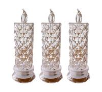 GNURBDILFO Vela LED Sin Llama, LáMpara de Vela de PláStico Reutilizable, Candelitas, Luces Nocturnas para Bodas, DíA de San ValentíN, Decoraciones NavideñAs D