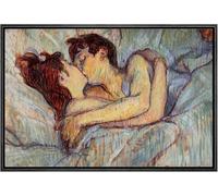 Gnvkd Ecbxz Henri de Toulouse-Lautrec Póster El Beso Cuadro en lienzo Vintage Arte de pared Henri de Toulouse-Lautrec Impresión para decoración del hogar Cuadro 40x60cm Sin marco