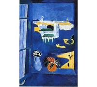 Gnvkd Ecbxz Póster de Henri Matisse Paisaje visto desde una ventana Pintura de lienzo Arte de pared azul Henri Matisse Impresiones para decoración del hogar Cuadros 40X60cm Sin marco